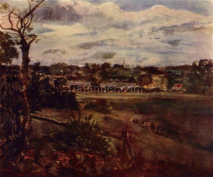 Custom John Constable Sky Study – Highgate Hampstead Heath Oil Painting in Any Size