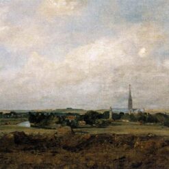 John Constable View of Salisbury (c.1820) – Classic Romantic Landscape Oil Painting