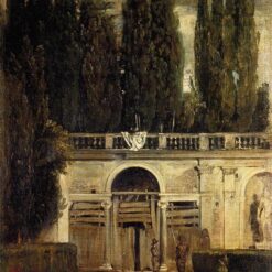 Villa Medici in Rome by Diego Velázquez – 1630 Baroque Cityscape Oil Painting Replica on Canvas