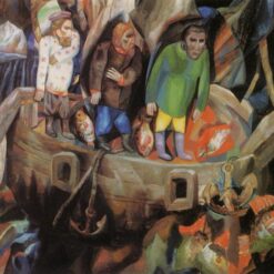 Buy West and East – Pavel Filonov Oil Painting Reproduction | Allegorical Russian Modernist Canvas | DaFen Custom Art