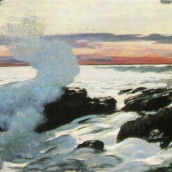 West Point, Prout's Neck by Winslow Homer: Realism Landscape Painting on Canvas