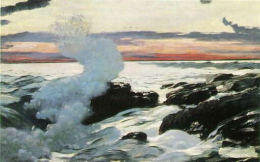 West Point, Prout’s Neck by Winslow Homer: Realism Landscape Painting on Canvas