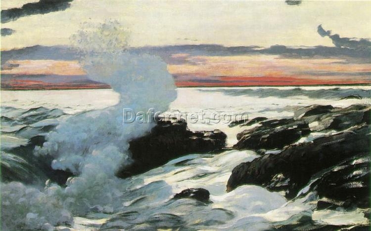 West Point, Prout’s Neck by Winslow Homer: Realism Landscape Painting on Canvas