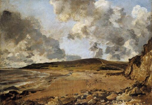 1816 Bahía de Weymouth con Jordan Hill de John Constable - Pintura al óleo de paisajes marinos románticos