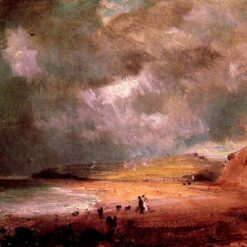 John Constable Weymouth Bay (Bowleaze Cove) – 1816 Romantic Landscape Oil Sketch