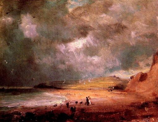 John Constable Weymouth Bay (Bowleaze Cove) – 1816 Romantic Landscape Oil Sketch