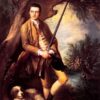 Thomas Gainsborough Portrait of William Poyntz of Midgham and His Dog Amber (1762) – Rococo Oil on Canvas