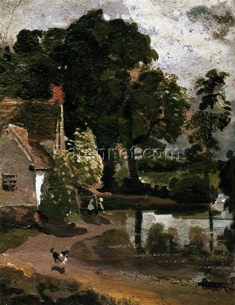 Custom Oil Painting: Willy Lot’s House by John Constable (1810) – Romantic Landscape on Canvas