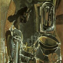 Georges Braque 'Woman at the Mirror' 1945 – Cubist Expressionist Oil Painting on Canvas