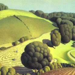 Young Corn by Grant Wood – 1931 Regionalism Landscape Oil Painting Reproduction | Custom Art from DaFen Village Studio
