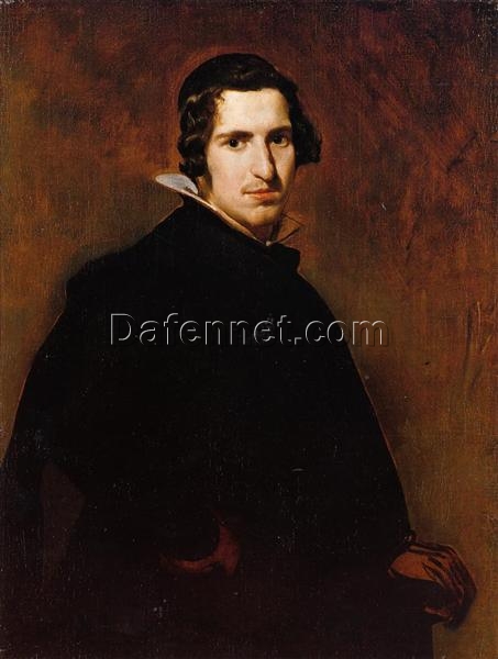 Young Spanish Gentleman by Diego Velázquez – 1630 Baroque Portrait Oil Painting Replica on Canvas
