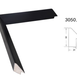 Black Solid Wood Picture Frame – 2.9cm Wide | Classic Frame for Canvas and Wall Art