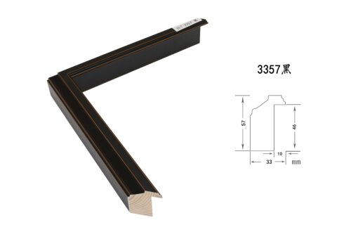 Black Solid Wood Picture Frame – 3.3cm Wide | Bold Frame for Canvas and Wall Art