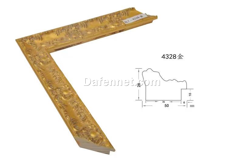 Gold Solid Wood Picture Frame – 5cm Wide | Luxurious Frame for Oil Paintings and Wall Art