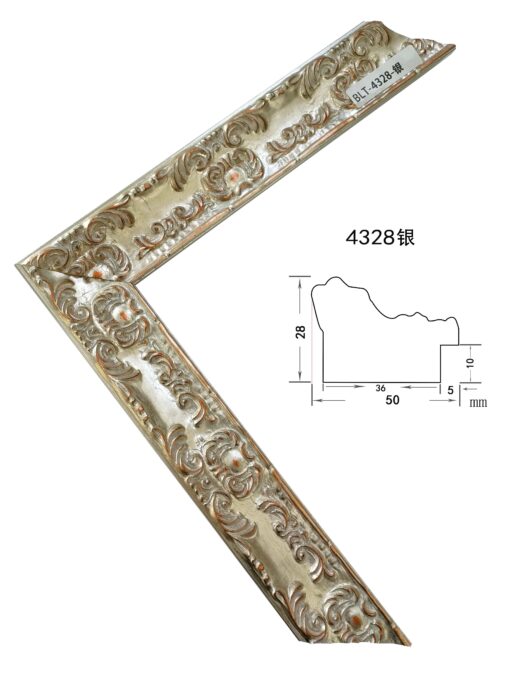 Silver Solid Wood Picture Frame – 5cm Wide | Elegant Frame for Canvas and Wall Art