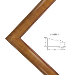 Teak Wood Color Solid Wood Frame – 5.2cm Wide | Natural Finish Frame for Canvas and Wall Art