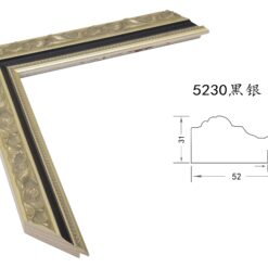 Black and Silver Solid Wood Picture Frame – 5.2cm Wide | Elegant Frame for Canvas and Wall Art