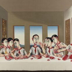 Zeng Fanzhi 2001 Oil Painting – “The Last Supper” – Framed Chinese Contemporary Expressionist Art
