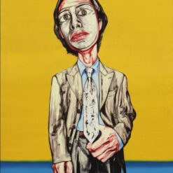 Zeng Fanzhi Mask Series Oil Painting – Signed Contemporary Chinese Art, 1998