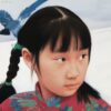 Blue Magpie Wall Art – Chinese Oil Painting by Wang Yidong | Hand-Painted Canvas from Dafen Village Studio for Home or Hospitality Interiors