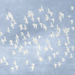 Blue Sky and White Dove Oil Painting | Hand-Painted Peaceful Wall Art for Living Room | Custom Canvas by Dafen Village Studio