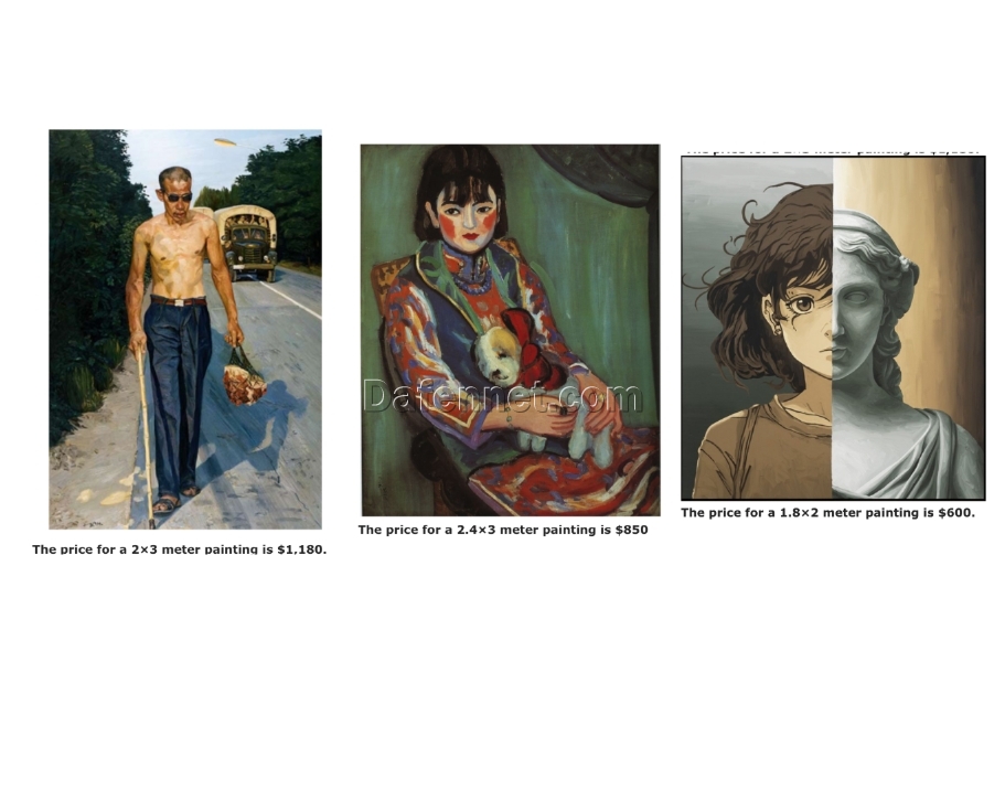 Deposit for three custom hand-painted oil paintings — sizes as shown in the images.