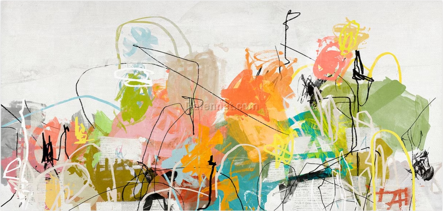 Colorful Abstract Oil Painting – Modern Wall Art from Dafen Village Studio
