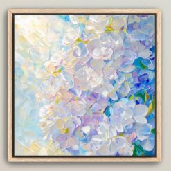 White Hydrangea Bloom – Hand-Painted Oil Painting from Dafen Village Studio