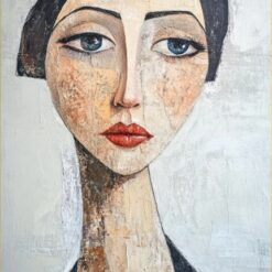 Original Abstract Portrait Oil Painting on Canvas | Beautiful Female Model Wall Art | Hand-Painted by Dafen Village Studio