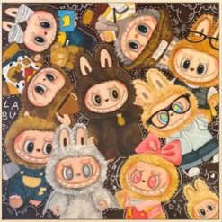 Custom Labubu Cartoon Pop Art Oil Painting on Canvas | Hand-Painted Decorative Wall Art from Dafen Village