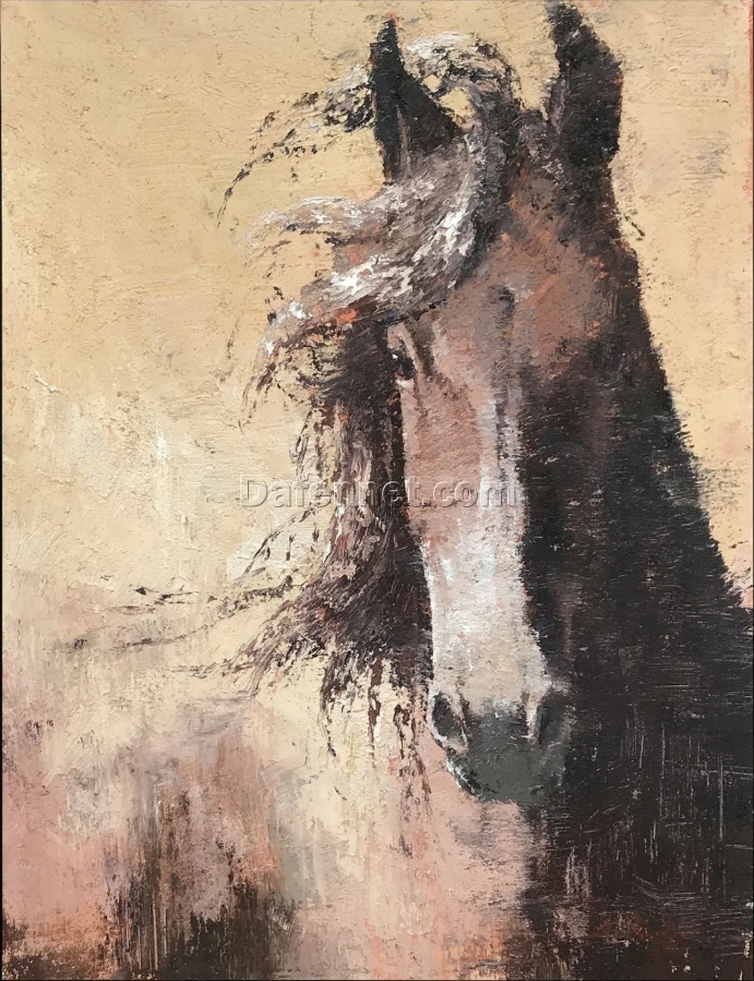 Colorful Galloping Horse Oil Painting | Hand-Painted Wall Art from Dafen Village Studio | Modern Horse Artwork for Living Room, Bedroom, or Office Décor | Custom Animal Art Canvas