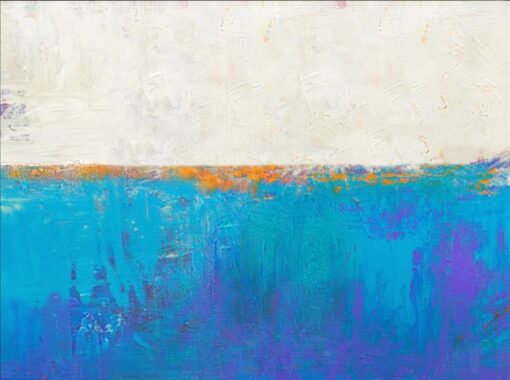 Abstract Blue Seascape Beach Oil Painting | Hand-Painted Ocean Landscape | High-Quality Beach Wall Art | Perfect for Coastal Home & Hotel Decoration