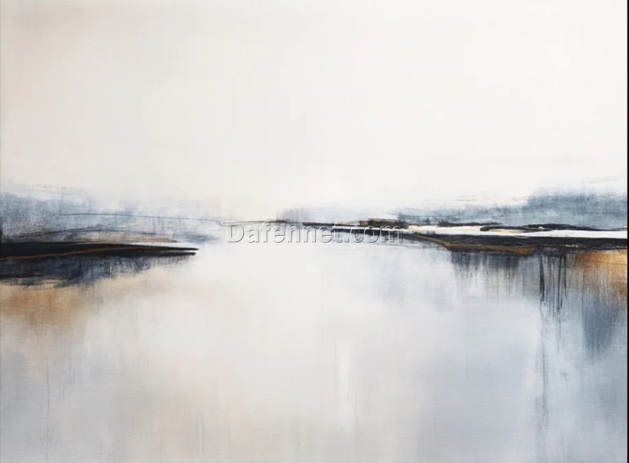 Abstract Sunrise Oil Painting on Canvas | Modern Hand-Painted Wall Art