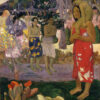 Ia Orana Maria by Paul Gauguin - Hand-Painted Oil Reproduction 2 Reproducción al óleo pintada a mano de Ia Orana Maria de Paul Gauguin con mujeres tahitianas y paisaje tropical