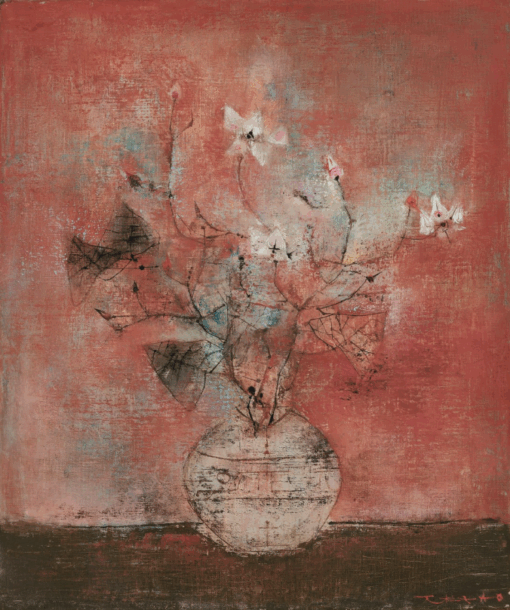 Zao Wou-Ki Roses Oil Painting Reproduction | Dafen Village Studio Hand-Painted Abstract Art on Canvas