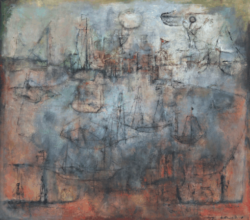 Zao Wou-Ki Untitled (Ships in the Moonlight) Oil Painting Reproduction | Dafen Village Studio Hand-Painted Abstract Art