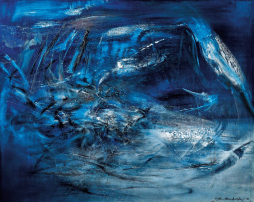 Zao Wou-Ki “Blue Dream” Abstract Oil Painting – Dafen Village Custom Art