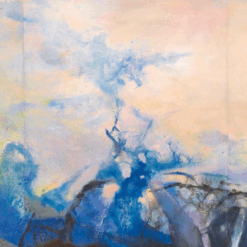 Zao Wou-Ki “Triptyque 1987-1988” Abstract Oil Painting – Dafen Village Custom Art
