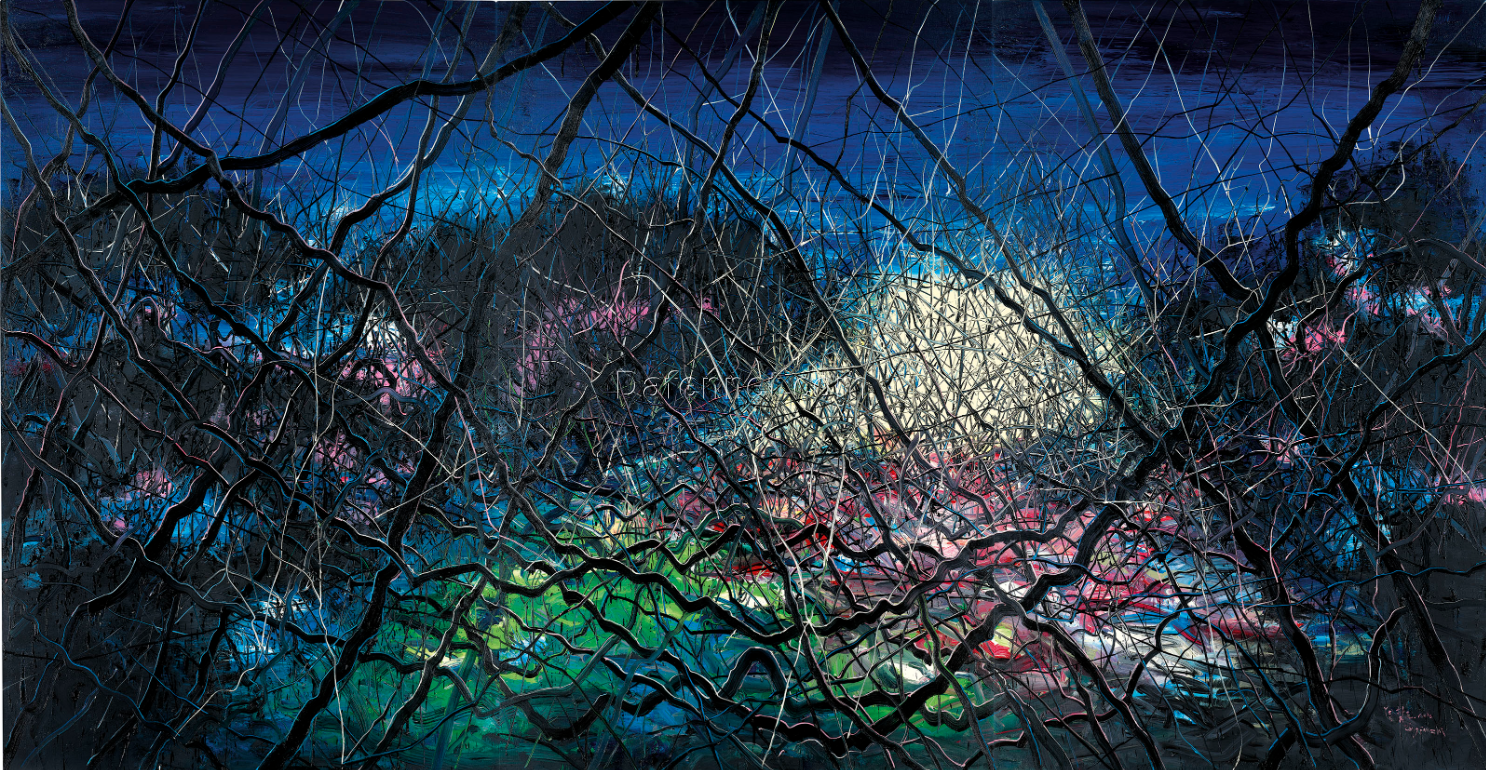 Hand-Painted Reproduction of Zeng Fanzhi “Untitled” | Modern Chinese Expressionism