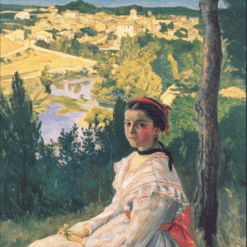 View of the Village of Castelnau-le-Lez Oil Painting Reproduction – Frederic Bazille 1868 | Hand-Painted Impressionist Landscape from Dafen Village Studio