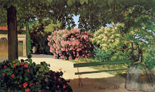 The Terrace at Méric (Oleander) Oil Painting Reproduction – Frederic Bazille | Hand-Painted Impressionist Art from Dafen Village Studio