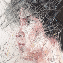 Zeng Fanzhi “Portrait of a Young Man” Oil Painting on Canvas | Contemporary Chinese Expressionist Art