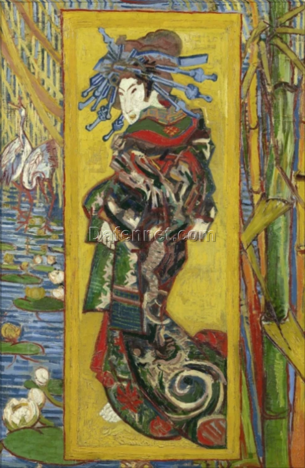 Vincent van Gogh “The Courtesan” La Courtisane Oil Painting Replica | Dafen Studio Hand-Painted Wall Art
