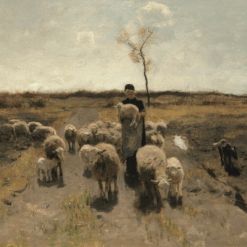 Anton Mauve “Newborn Lambs” – Hand-Painted Oil Painting Reproduction | Dafen Oil Painting Studio
