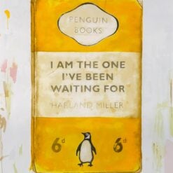 “I Am The One I’ve Been Waiting For” – Hand-Painted Penguin Book Cover Style Oil Painting | Inspired by Harland Miller
