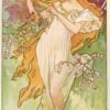 The Seasons: Spring, 1896 – Alphonse Mucha | Hand-Painted Oil on Canvas by Dafen Village Studio