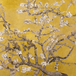 Ochre Almond Blossom Oil Painting – Hand-Painted Vincent van Gogh Reproduction on Canvas | Dafen Village Studio