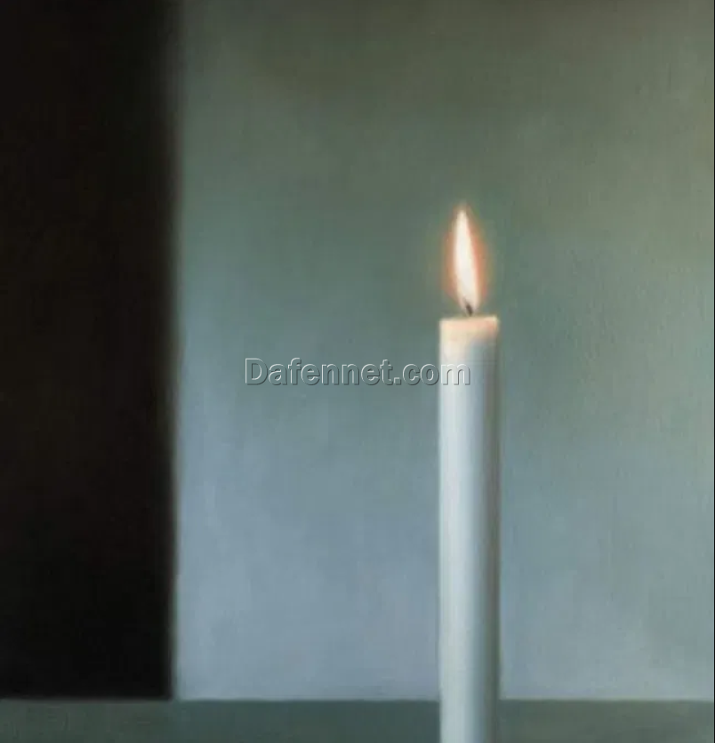 Gerhard Richter “Candle / Kerze” Oil Painting Reproduction – Hand-Painted Minimalist Art on Canvas | Museum-Quality Dafen Village Artwork