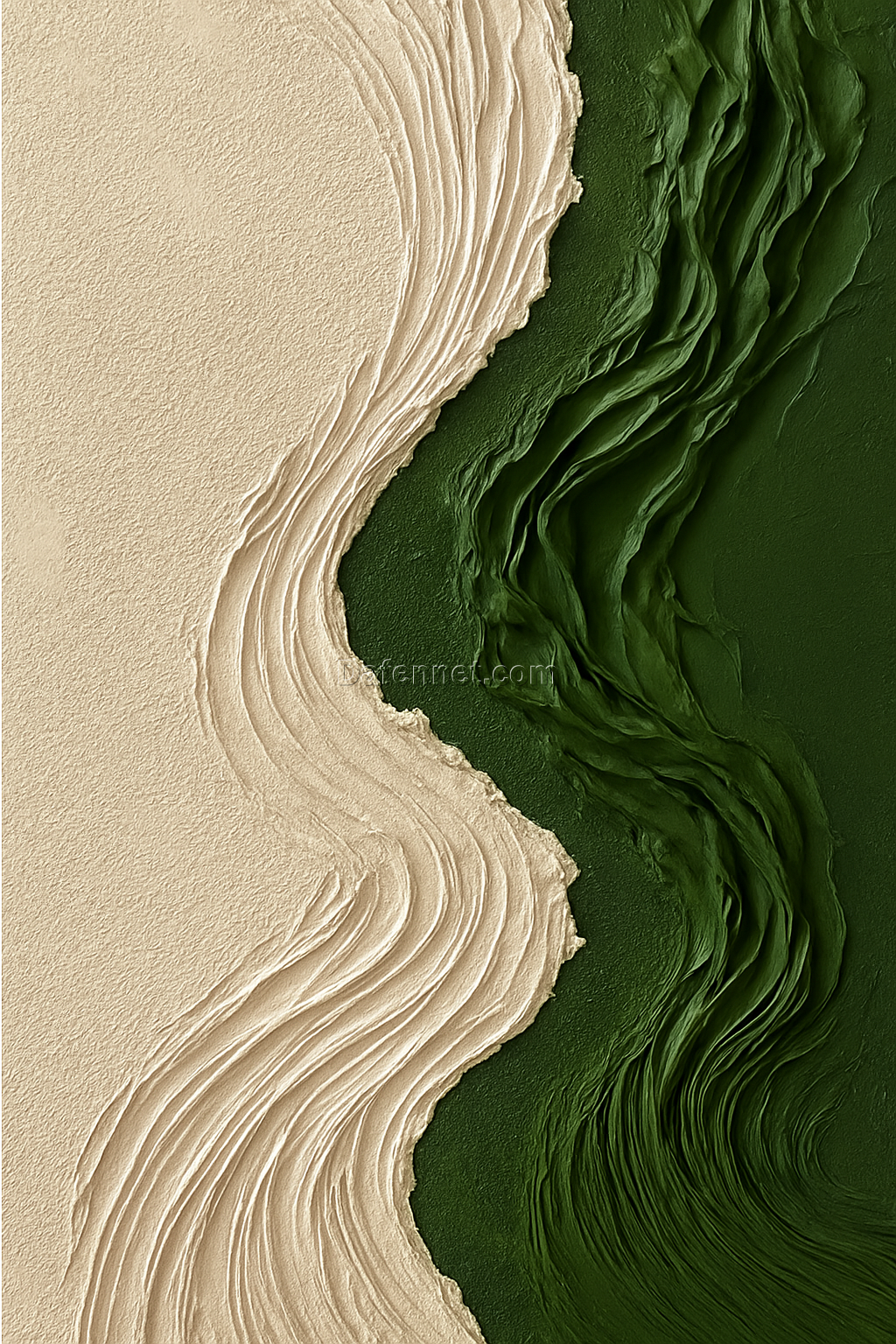Green River 3D Abstract Oil Painting – Hand-Painted Modern Wall Art | Dafen Village Studio