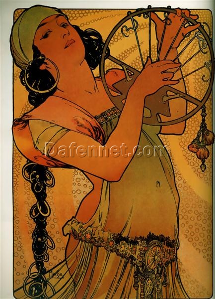 Salome (1897) by Alphonse Mucha — Art Nouveau Masterpiece | Hand-Painted Oil Reproduction by DaFen Village Studio